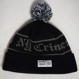 Vintage Beanie Winter Hat Akomplice 50 years of lazy hustler
